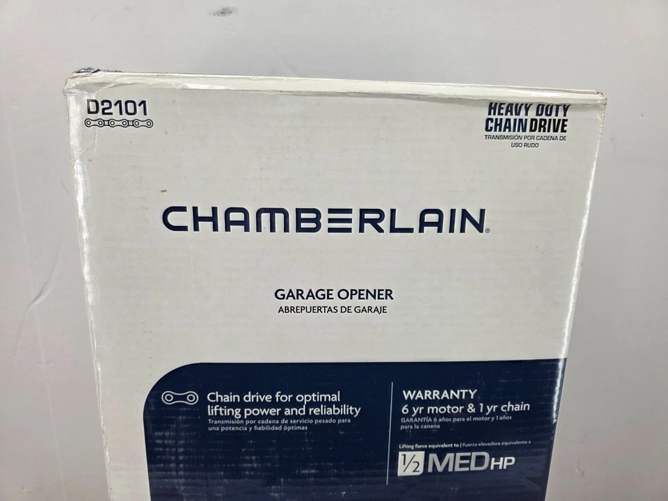 Chamberlain Garage Door Opener 1/2 HP Chain Drive Ceiling-Mount w/ Safety-Sensor - Image 3 of 4