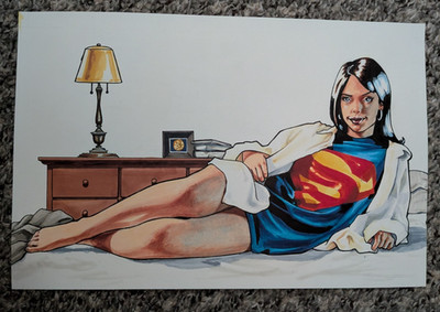 LOIS LANE Pin-Up Original Art DC Comics Superman Shirt