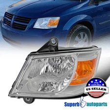 Fits 2008-2010 Dodge Grand Caravan Headlight Lamp Driver Left Side 08-10