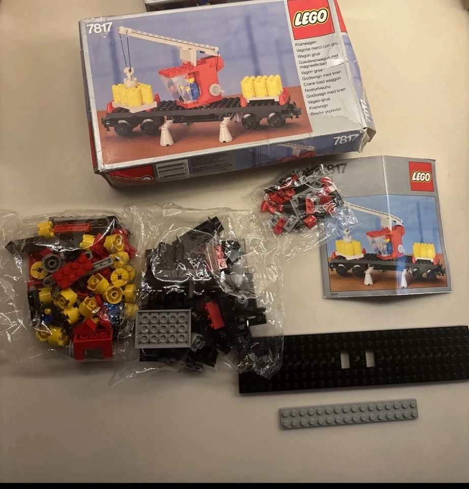 LEGO 7817 Crane Wagon Car Classic Railway - Open Box - Sealed Bags NEW - Image 2 of 4