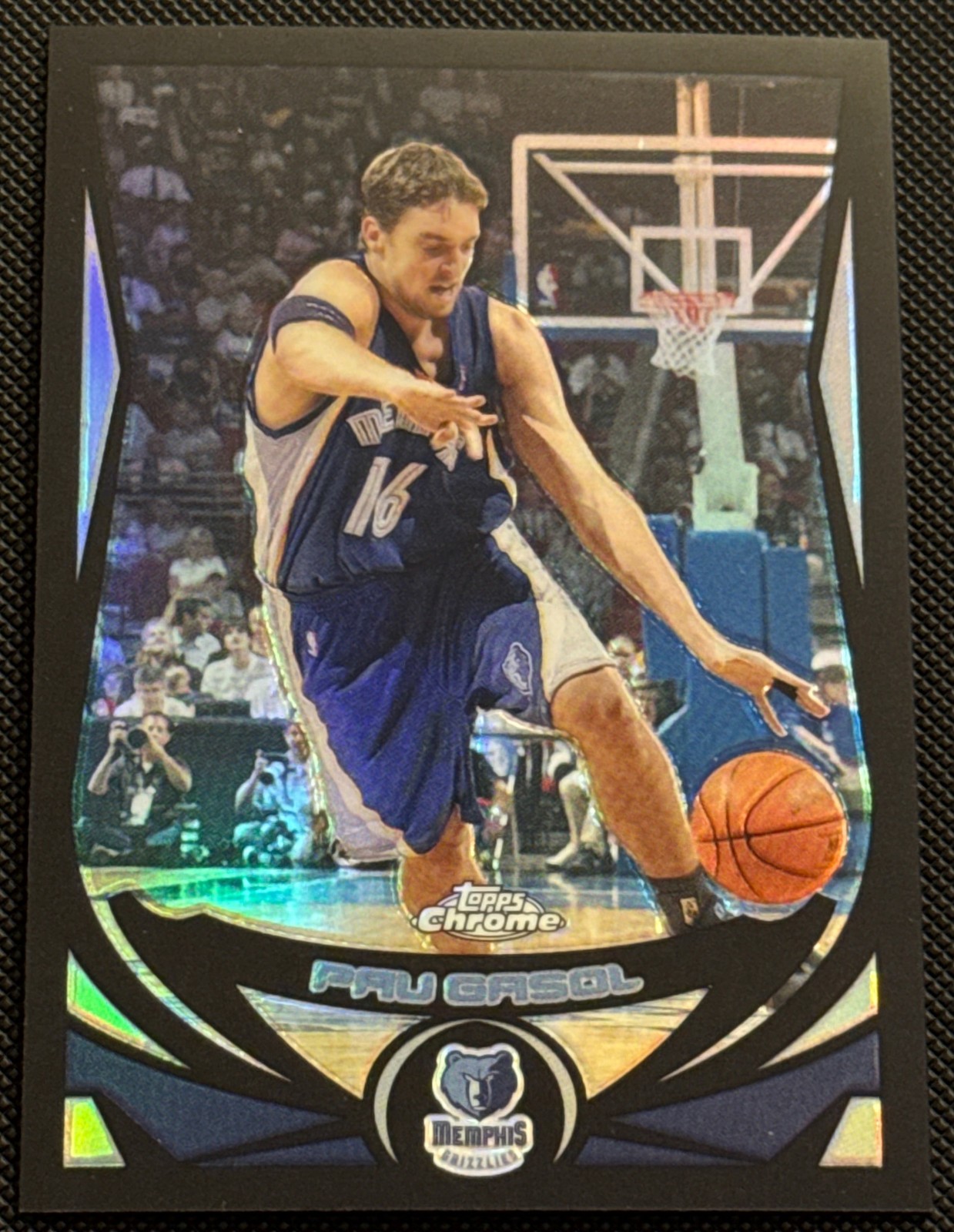 2004-05 Topps Chrome Basketball Pau Gasol Refractor Black /500 #117 Grizzlies