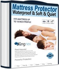Cooling Mattress Protector Waterproof Queen Size Ultra Soft Noiseless Smooth Jer