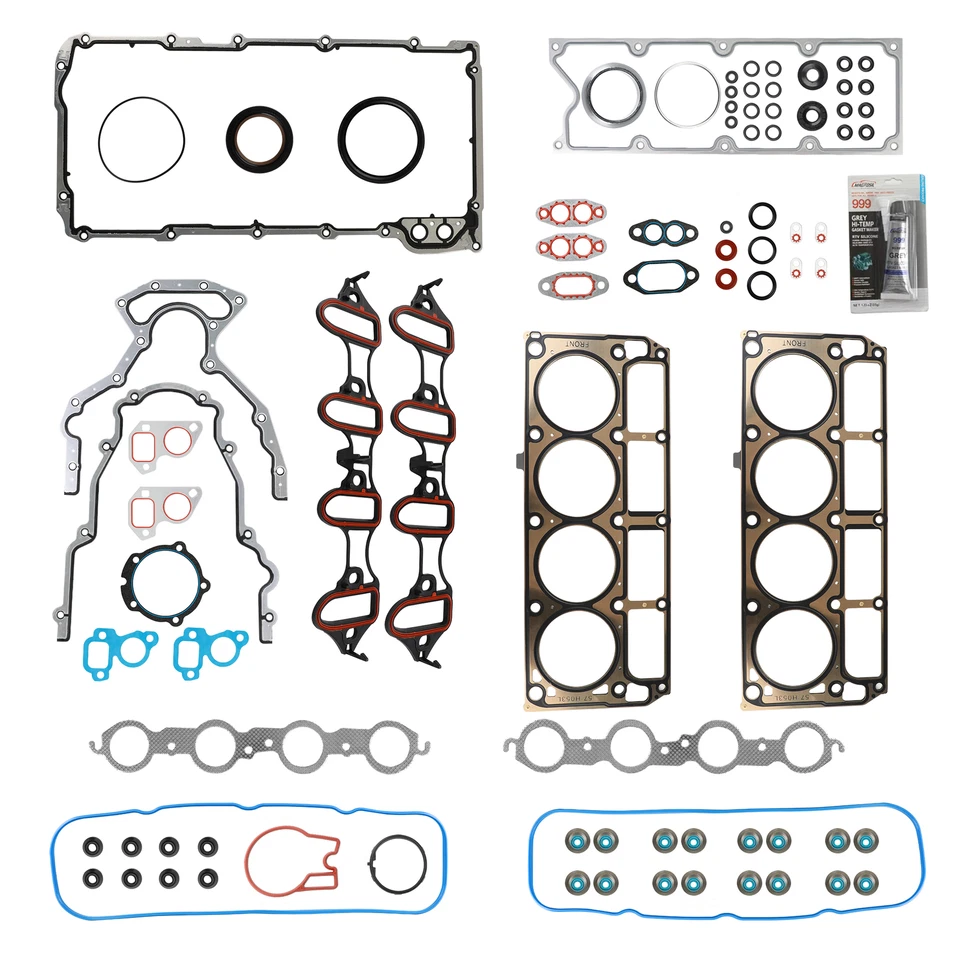 Conjunto completo de junta para 02-11 Chevrolet Silverado 1500 GMC Sierra 1500 4.8L 5.3L V8 - Imagem 3 de 4
