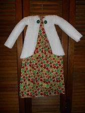 CHRISTMAS STARS, Primitive Dress with Jacket, wall decor, Winter, Holiday EY