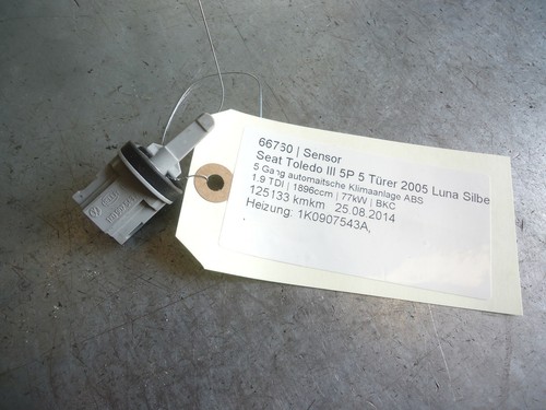 Sensor Seat Toledo III 5P Heizung: 1K0907543A 1.9 TDI 77kW BKC 66760