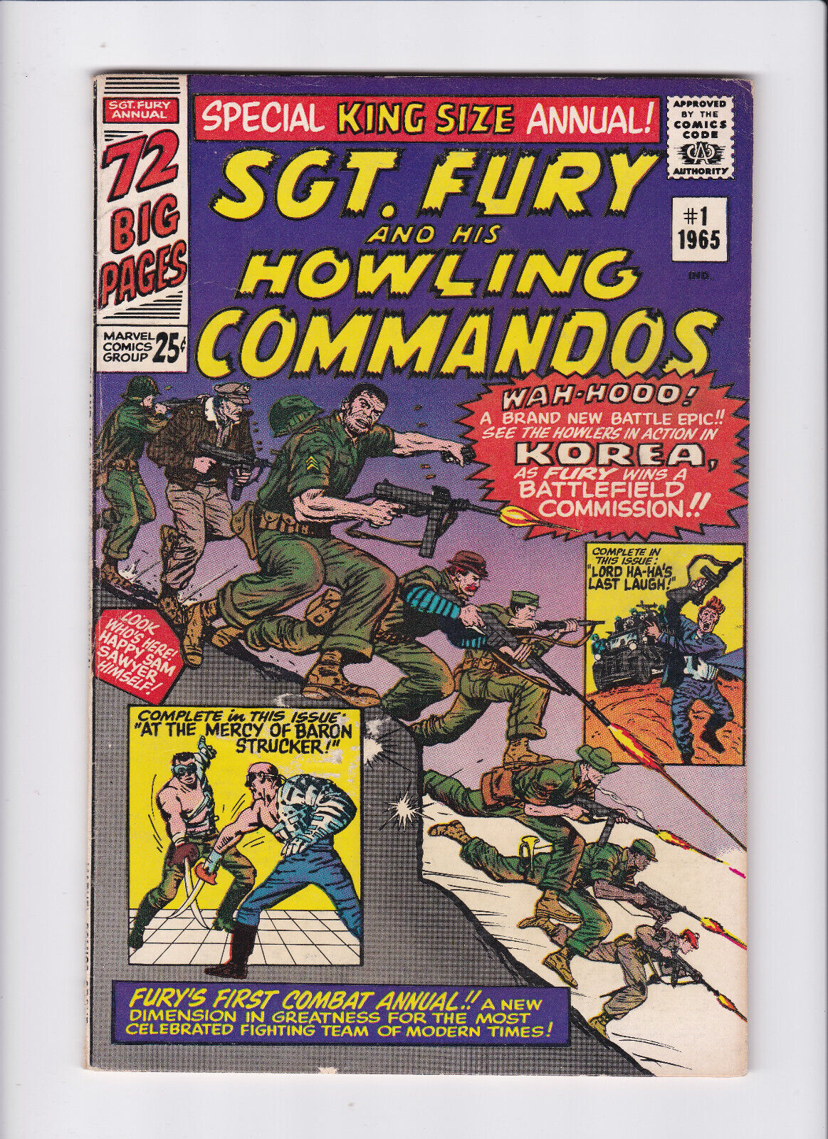 SGT. FURY ANNUAL #1 [1965 VG/FN] "COMMISSION IN KOREA!"