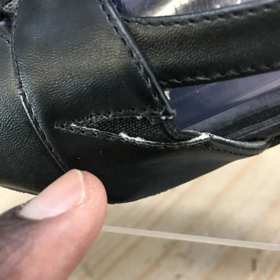 Sandalias Comfort Well By Beacon para mujer 7 M punta abierta tacones con cordones E5W01 negras Foto 3 de 4