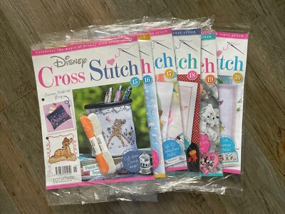 Hachette Disney Kreuzstich Zeitschriften x 6 alle verschieden C975