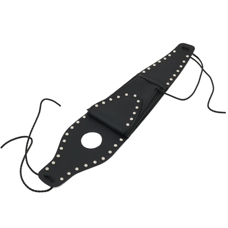 Black Fuel Tank Cover Panel Pad Bib Bag Pouch For Harley Sportster 883 Deluxe - Image 4 of 4
