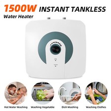 Electric Tankless Instant Hot Water Heater Under Sink Tap Bathroom Kitchen 1500W