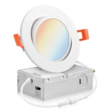 6-12 x PARMIDA 5CCT 4 Inch 9W LED Gimbal Downlight Recessed Ceiling Light