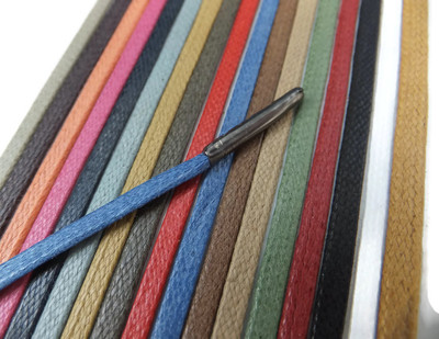 4mm Flat Waxed Cotton METAL TIPPED Shoelaces Excellent Quality Oxford Brogue