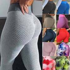 Women Anti-Cellulite Yoga Pants Push Up Ruched Tummy Control Tik Tok Leggings US