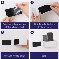 Bates- Hook and Loop Strips with Adhesive, 2”X4”, 20 Pcs, Hook & Loop Strips,...