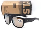 COSTA DEL MAR SAMPAN 580G SUNGLASSES Matte Black / Copper Silver Mirror GLASS