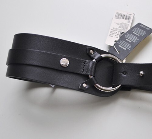 ESPRIT breiter Luxus Leder-Gürtel mit schönen Details Gr. S  Schwarz und Grau - Bild 1 von 9