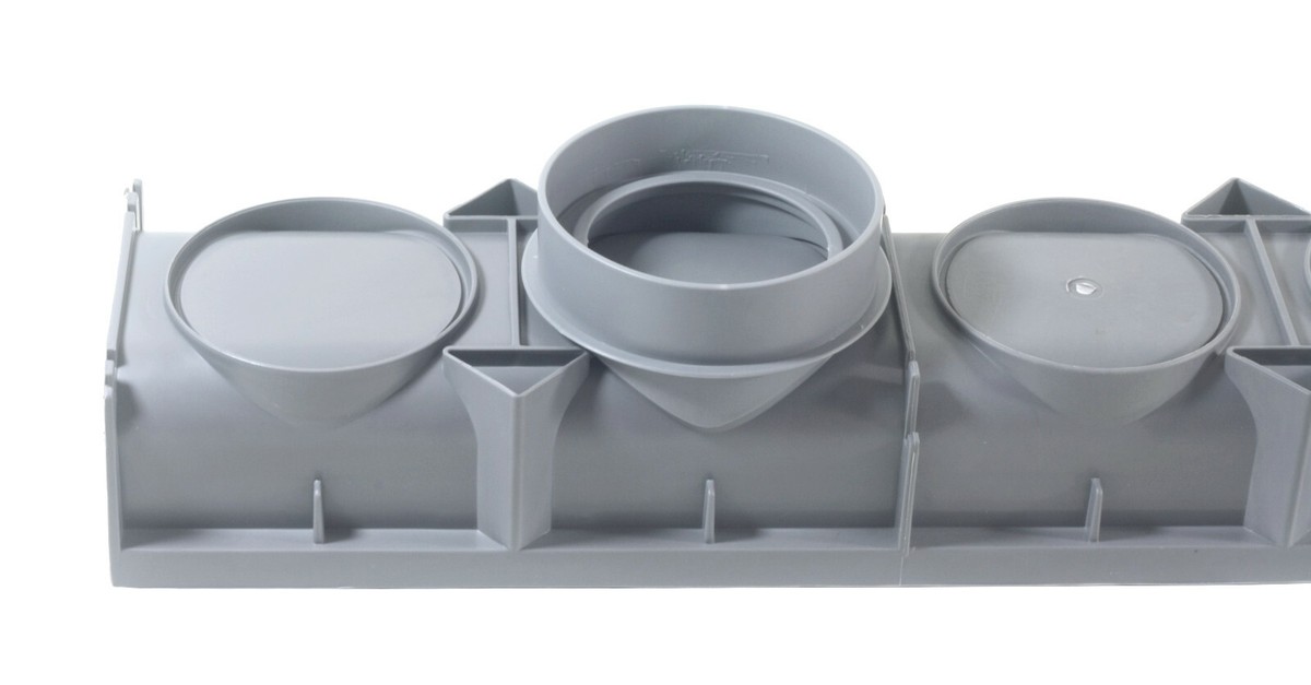 URA 3x39 Inch Plastic Channel Drain With Grate – 117 Total Length, Gray Trench Drain System