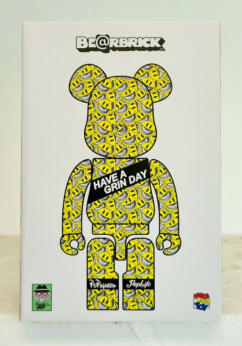 Medicom Be@rbrick Bearbrick 100% & 400% Ron English Grin Medicom Be@rbrick Bearbrick 100% & 400% Ron English Grin
