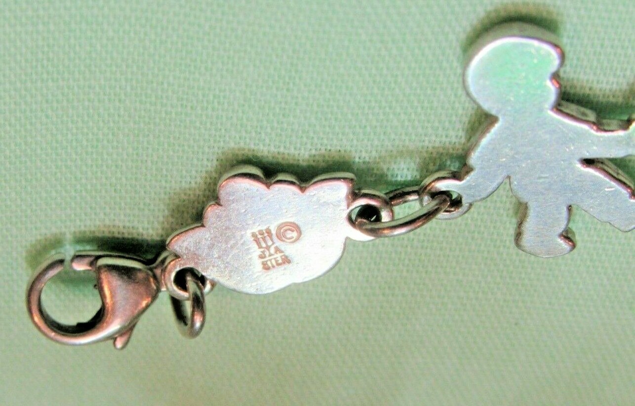 JAMES AVERY Children and Flowers Link Bracelet Retire… Gem
