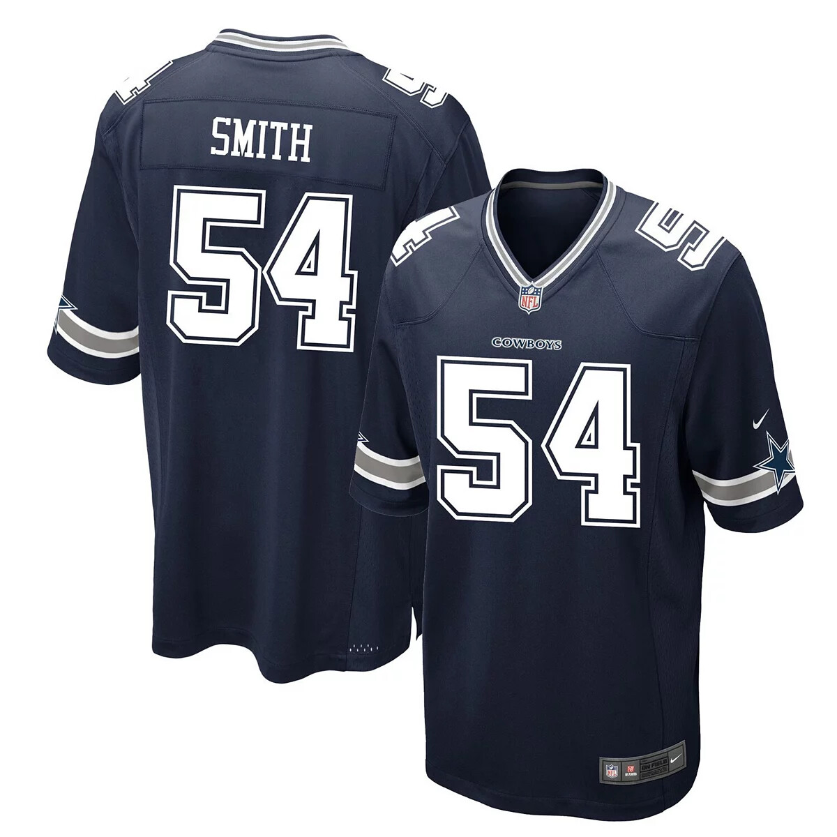 NWT NIKE SzL DALLAS COWBOYS JAYLON SMITH #54 GAME JERSEY NAVY | eBay