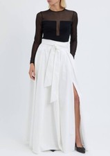REISS OE Giselle Full Maxi Skirt in White