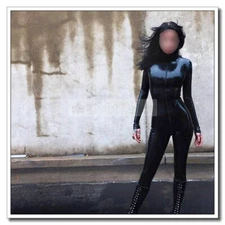 Latex Catsuit Basic Jumpsuit Slim Fit Front 3 Way Zip Socks Customized 0.4m B28
