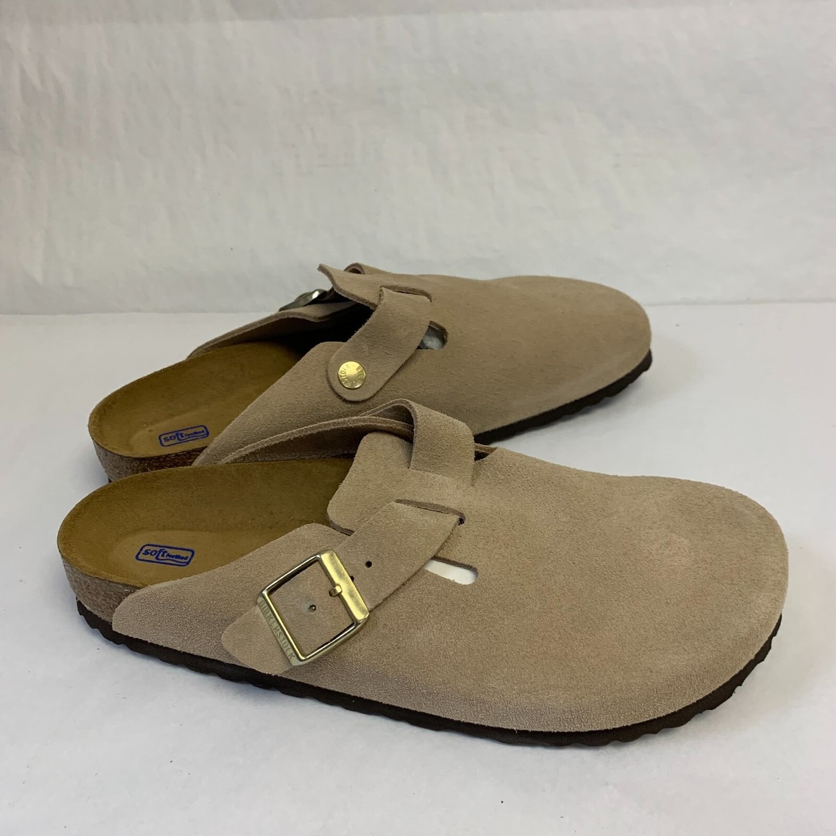 新品未使用✨ BIRKENSTOCK BOSTON SUEDE CANVAS Boston Soft Footbed Suede Leather Faded Purple | BIRKENSTOCK
