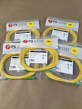 Lot Of 5 15m Lc Apc To Sc Apc Simplex Os2 shelf#33