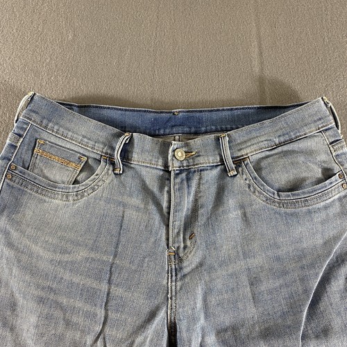 Levis Szorty Damskie 12 Niebieskie 31W Denim Stretch High Rise Bermudy Western - Zdjęcie 2 z 12