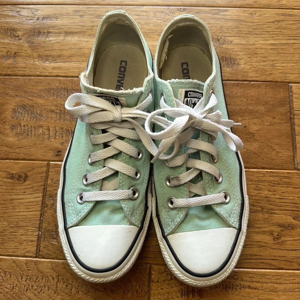 Converse Chuck Taylor All Star Low Top Canvas Sneakers Green Teal Womens 7