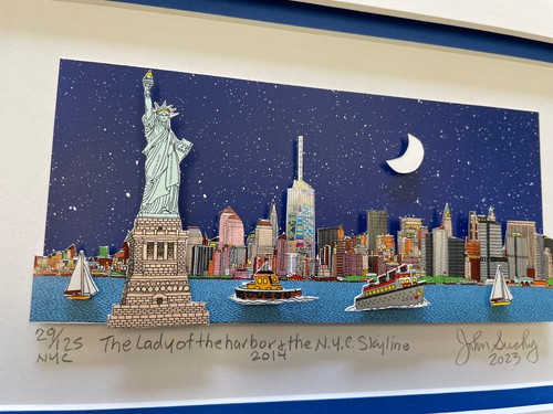 John Suchy 3D Artwork " The Lady of the Harbor " Friend of James Rizzi & Fazzino - Picture 5 of 5