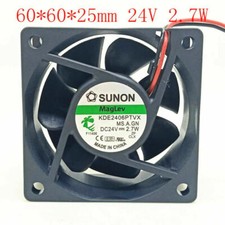 SUNON KDE2406PTVX 24V 2.7W 6cm 6025 5200RPM Magnetic Mute Inverter Fan New InBox