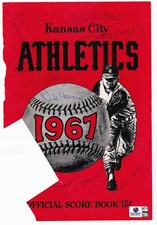 Authenticated 1967 New York Yankees (7) Autographed Program Cover - Dick Howser