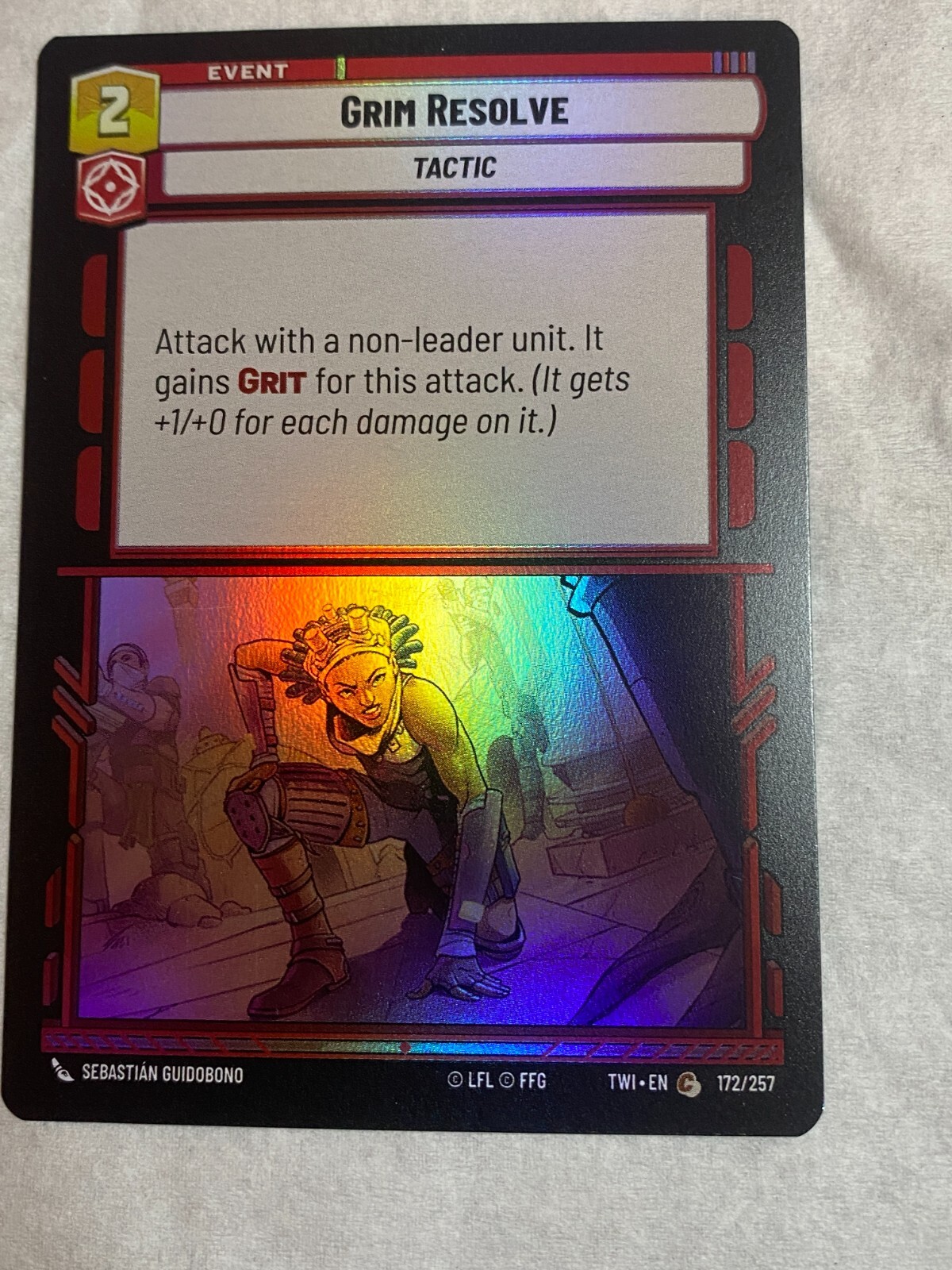 STAR WARS UNLIMITED TCG ToR GRIM RESOLVE Foil Card NM