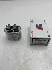 (QTY5) Amrad Oval Motor Run Capacitor USA2029 5MFD 370/440VAC 50-60Hz