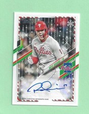 2021 Topps Walmart Holiday Autographs #WHARH Rhys Hoskins - serial #47/50