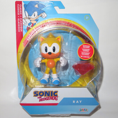 4 Zoll KLASSISCHES STRAHLENFLIEGENDES EICHHÖRNCHEN! SONIC THE HEDGEHOG JAKKS 2022 FIGUR SPIELZEUG SEGA