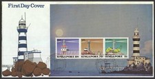 Singapore A11m FDC 1982 s/s Lighthouses