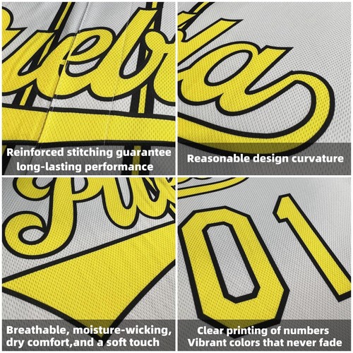 Klassischer Stil individuelles Baseball Trikot mit Teamname, Nummer, Name vollständig angepasst - Bild 8 von 11