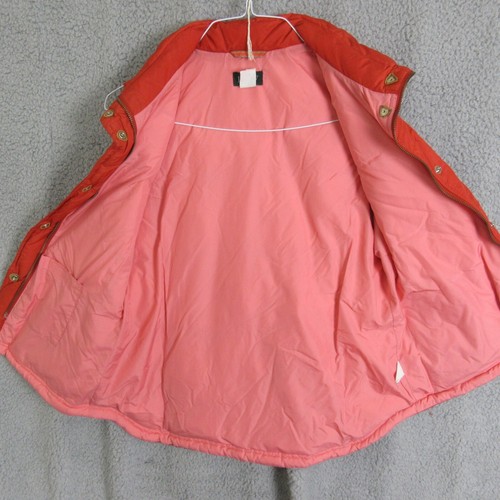 J Crew Jacket Women Small Orange Vest Goose Down Puffer Boho - Picture 7 of 8