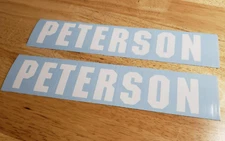 peterson decals Stickers cant hook saw mill 10" Gloss white (2) Fast USA