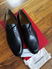 Salvatore Ferragamo Fosco Shoes Men Black Leather Derby Oxfords