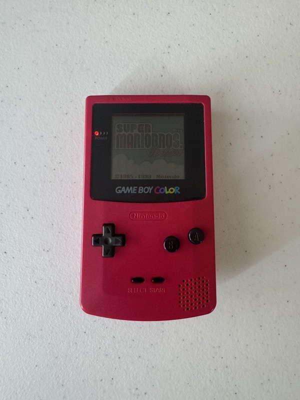 Nintendo Game Boy Color Berry Pink Red Handheld Console - TESTED, AUTHENTIC
