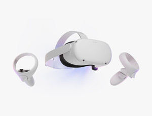 Oculus Quest 2 Standalone VR Headset 90Hz 96° FOV w/ Controllers, White