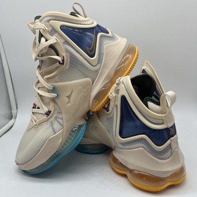 Nike Lebron XIX 19 Mens Basketball Shoes Pearl White University Gold Sz 10.5