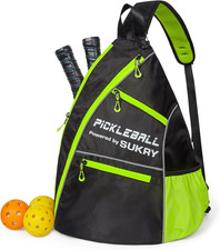 Pickleball Bag Sling Backpack with Water Bottle Holder for Men and Women Pickle