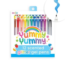 Scented Glitter Gel Pens Set of 12 - 1.00mm NIB for Kids & Adults