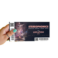 Stereophonics Ticke Winter Arena Tour Mock Gift Reveal Souvenir For Rock Fans