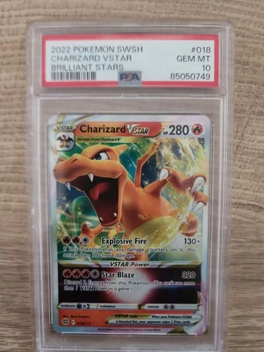 PSA 10 CHARIZARD VSTAR 2022 SWSH BRILLIANT STARS #018/172