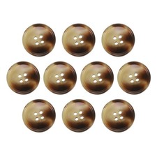 10pcs Resin Sewing Button, 30mm 1 3/16" 4 Holes Round Coat Buttons, 5 Beige